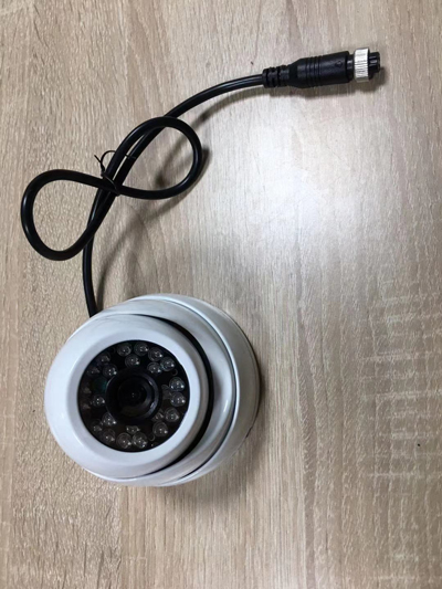 24pcs IR led가있는 흰색 돔 CCD 자동차 카메라
