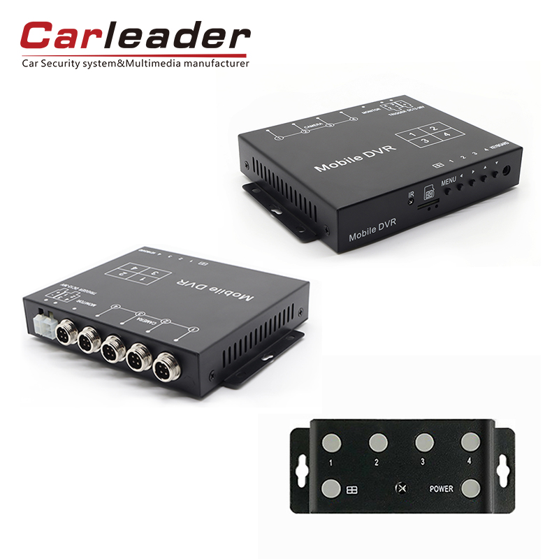 Carleader 1080p 기록 기능이있는 AHD 쿼드 분할 제어 상자 : 올인원 차량 감시 허브
