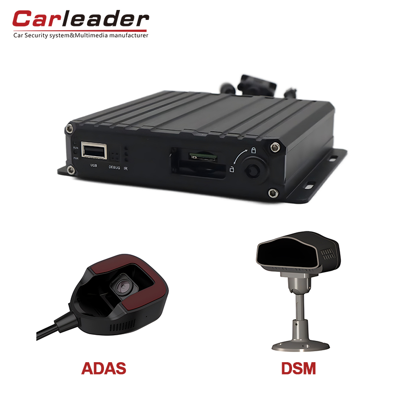 DSM 및 ADAS 카메라가 장착 된 Carleader 4CH AI 지능형 모바일 DVR —Smart Life, Smart Drive