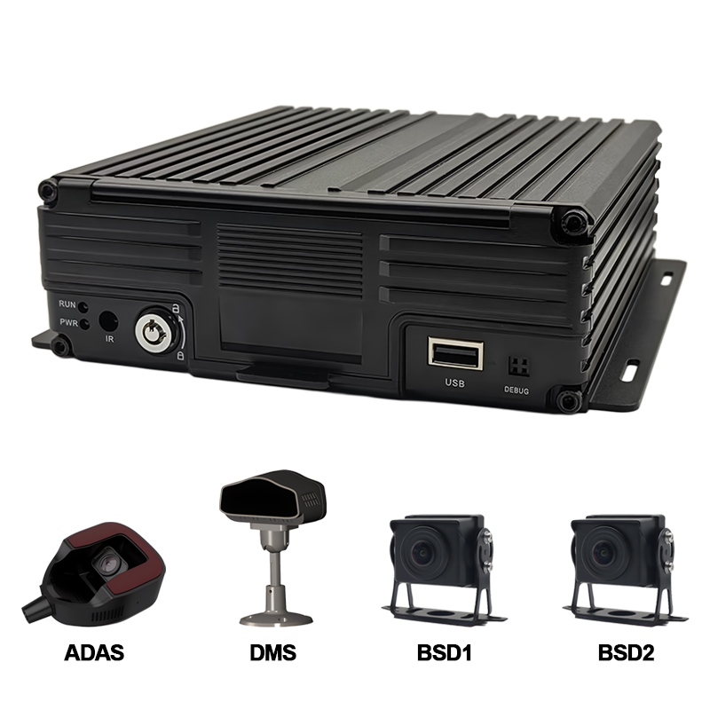 Carleader 8CH AI HDD 모바일 DVR 지원 ADAS+DMS+BSD로 차량 보안 관리 향상