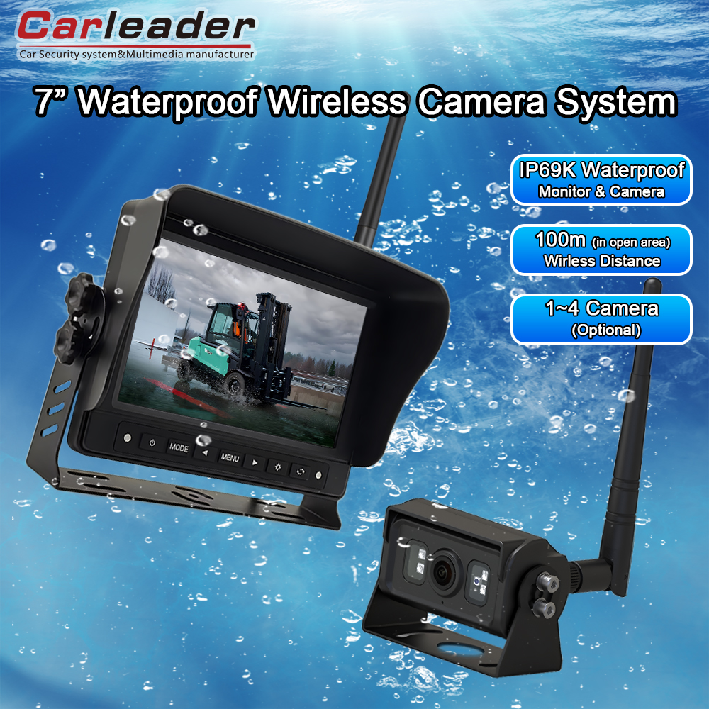 Carleader 7인치 방수 2.4GHz 디지털 무선 헤비듀티 카메라 모니터 시스템으로 감시 기능을 업그레이드하세요.