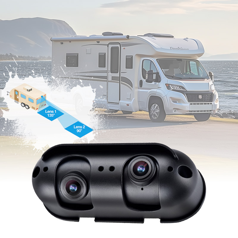 Carleader AHD Starlight 듀얼 렌즈 후면 보기 카메라용 두 가지 다른 배선 솔루션 RV Motorhome에 적합