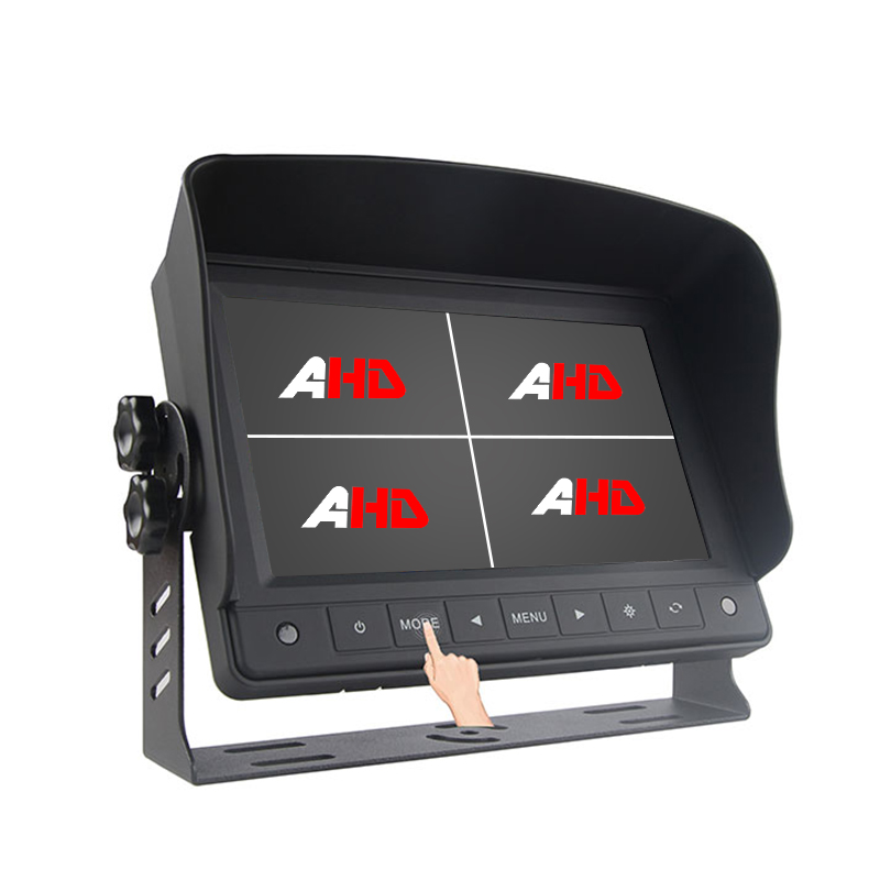 Carleader 7인치 쿼드 분할 디스플레이 차량 터치 버튼 AHD 모니터