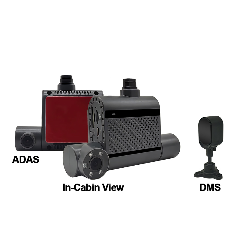 3CH ADAS+DMS 듀얼 렌즈 AI 대시 카메라 4G+GPS+WIFI 모듈