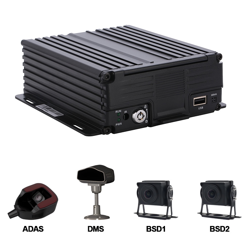 4CH AI HDD 모바일 DVR 지원 ADAS+DMS+BSD