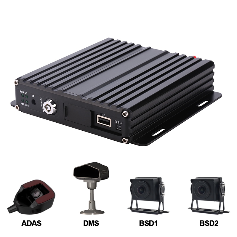 4CH AI SD 모바일 DVR 지원 ADAS+DMS+BSD