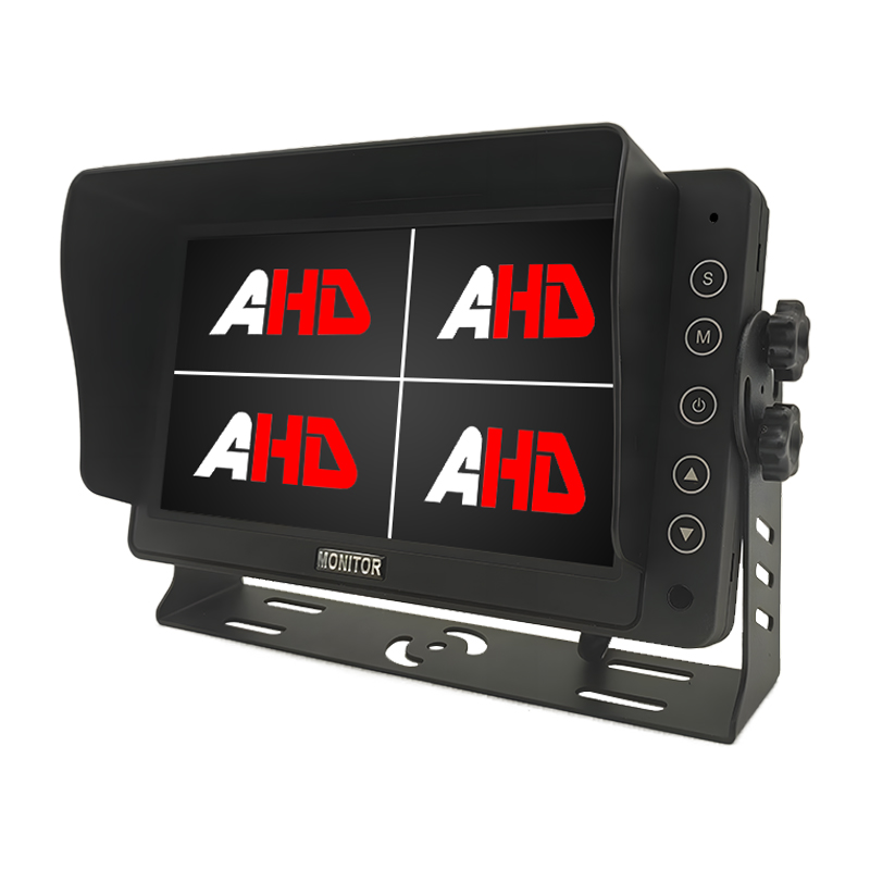 4개의 AHD 입력 및 720P 녹화 기능을 갖춘 7인치 차량 모니터